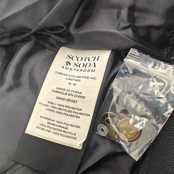 Scotch & Soda Quilted Jacket Men Medium Yratchie Varsity Bomber Water Repellant - Picture 12 of 15